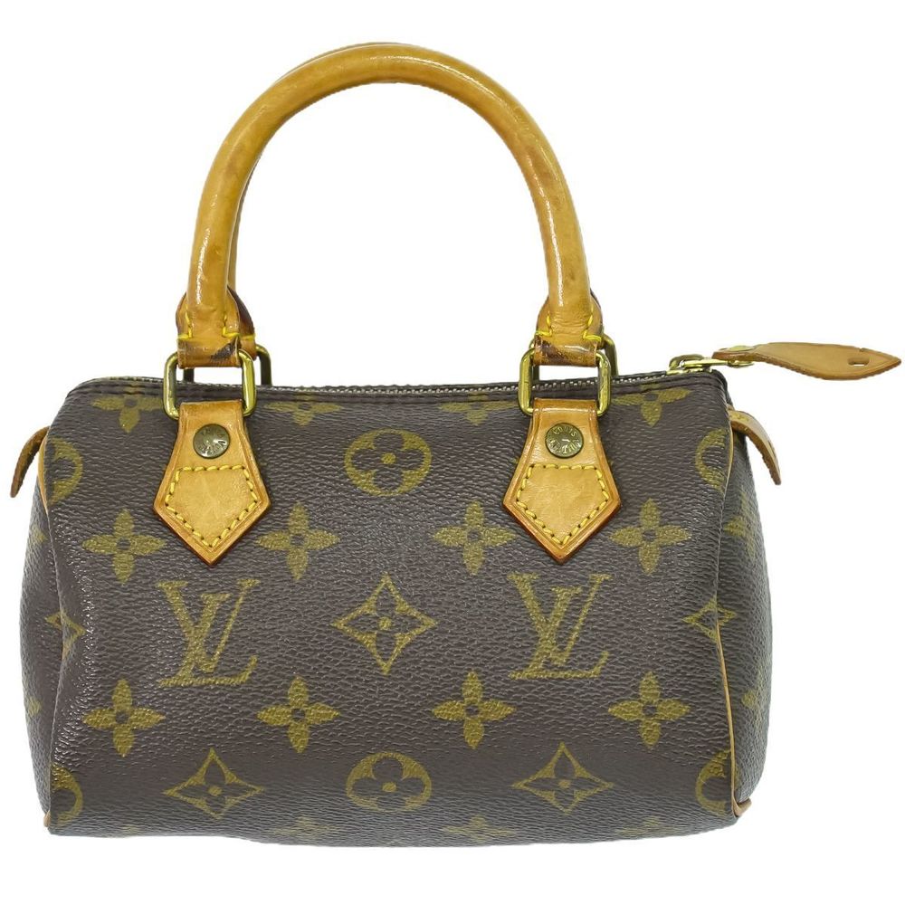 Louis Vuitton LV Mini Speedy Handbag Pouch Brown